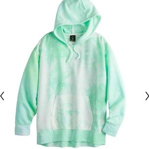 Nike Icon Clash Womens Pullover Hoodie Sweatshirt Size 2XL 2X Green White Marble